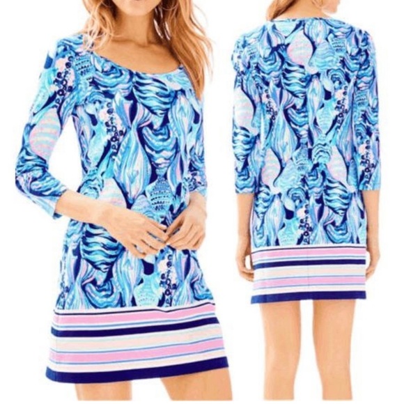 ๐๐๐EUC Lilly Pulitzer Beacon Twilight Blue Scale Up M ๐๐๐ - Picture 2 of 13